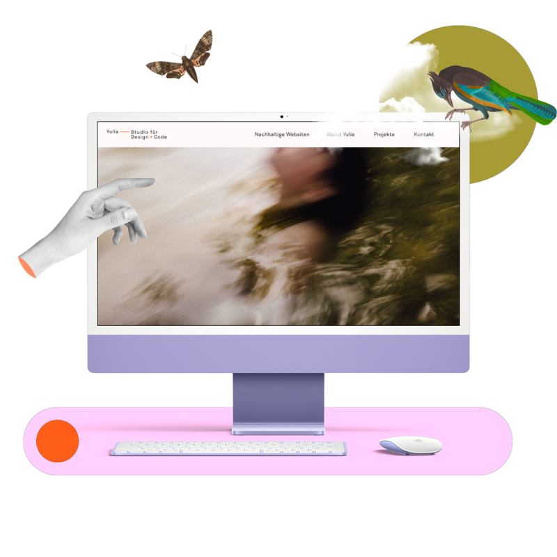 Collage Nachhaltiges Webdesign